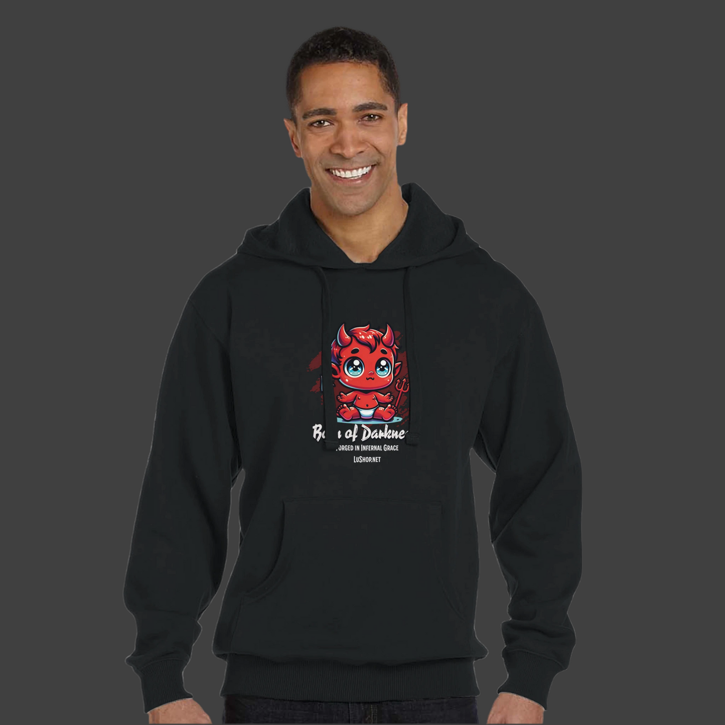 Born in Darkness -Recycled Polyester Unisex Pullover Hoodie | Econscious EC5500