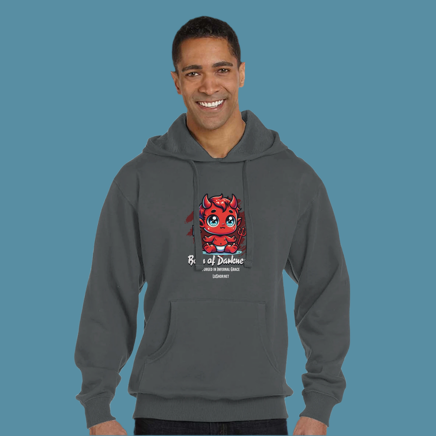 Born in Darkness -Recycled Polyester Unisex Pullover Hoodie | Econscious EC5500